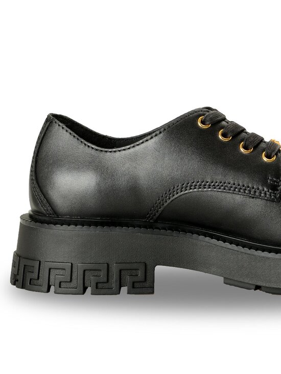 Versace Men\'s Black Leather Lace Up Derby Shoes US 7 IT 40 main image 9